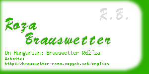 roza brauswetter business card